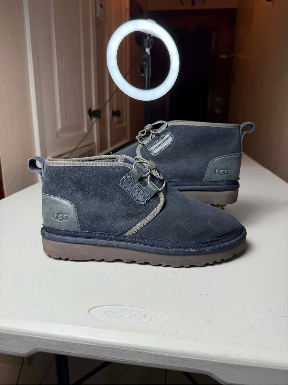 UGG Neumel Ghillie Chukka Lined Boots -Navy Sapphire Suede -US 10